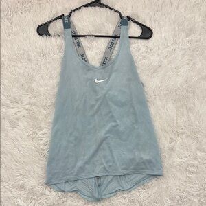 Nike Blue Open Back Tank Top Relaxed Fit